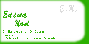edina mod business card